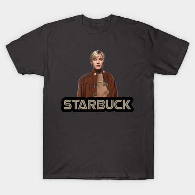 Katee Sackhoff 1978 Starbuck Battlestar Galactica T-Shirt by RetroZest